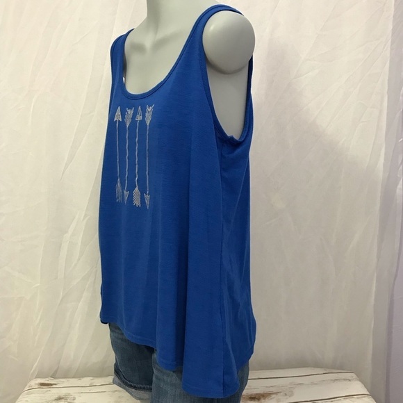 Roper Blue Arrow Screen print Tank Top Size medium - Picture 10 of 11